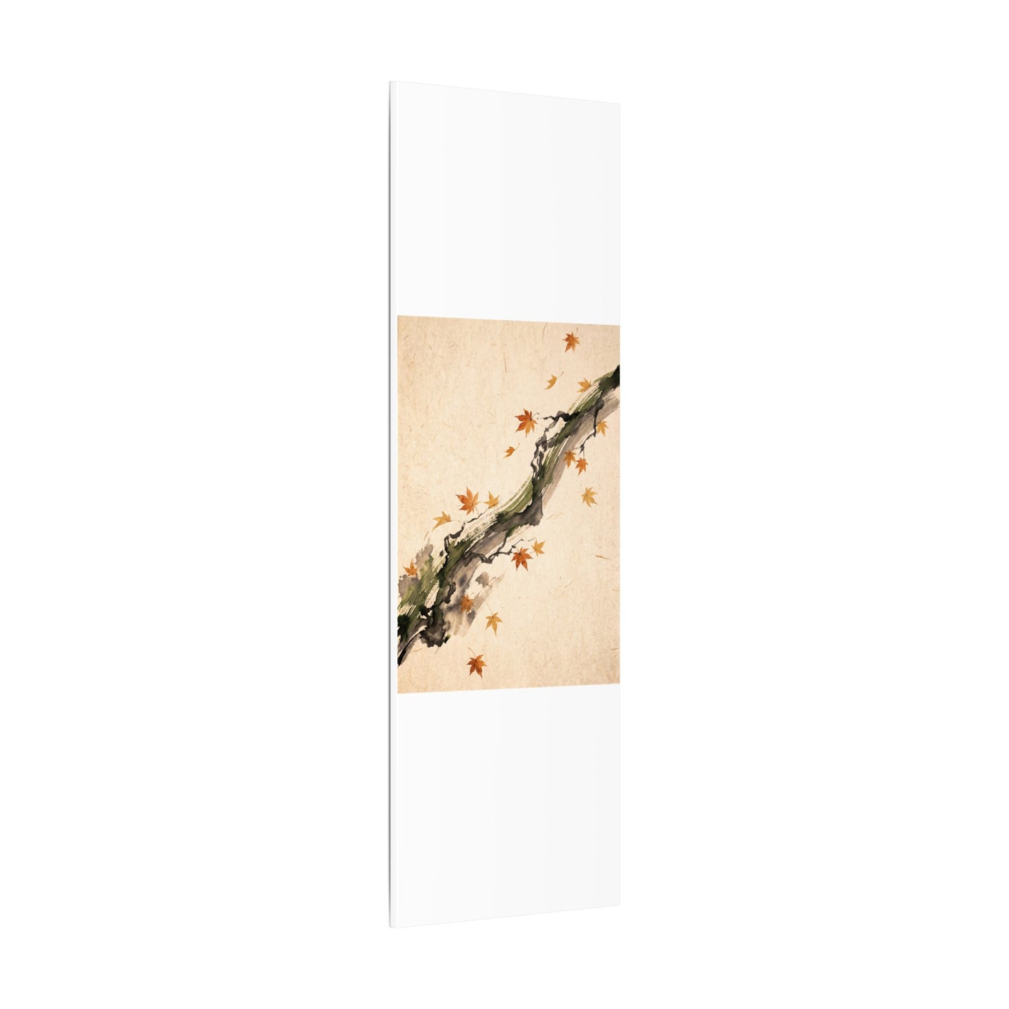 Ink Brushstroke Autumn Canvas Art | Zen Calm Design