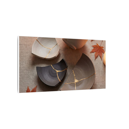 Candlelight Broken Pottery Canvas Art - Japandi Ma