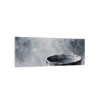 Seijaku Ceramic Bowl Canvas Art - Zen Sumi E