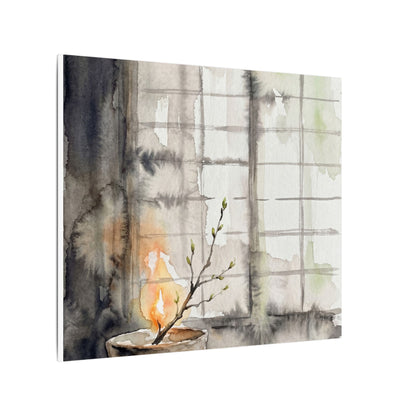 Shoji Screen Canvas Art | Spring Japandi Watercolor Art