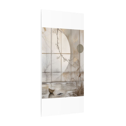 Winter Shoji Screen Japanese Pattern Canvas Art | Elegant Decor