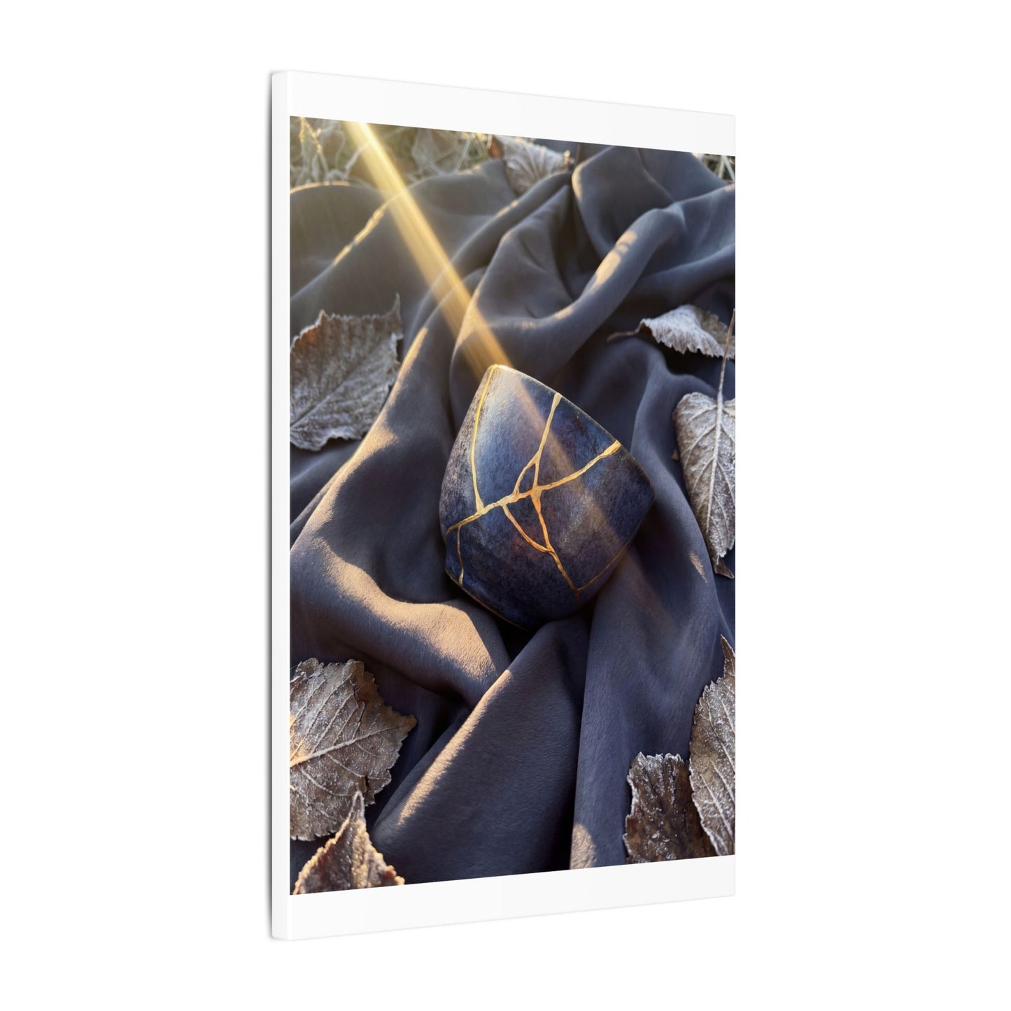 Winter Silk Drape Gold Repair Canvas Art | Artful Decor