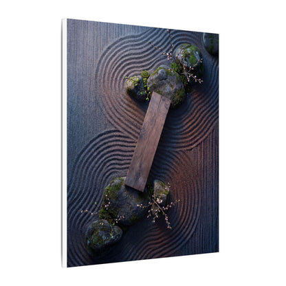 Spring Rock Garden Moody Minimal Canvas Art | Atmospheric Decor