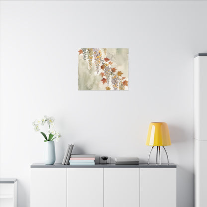 Ma Wisteria Canvas Art - Japandi Watercolor