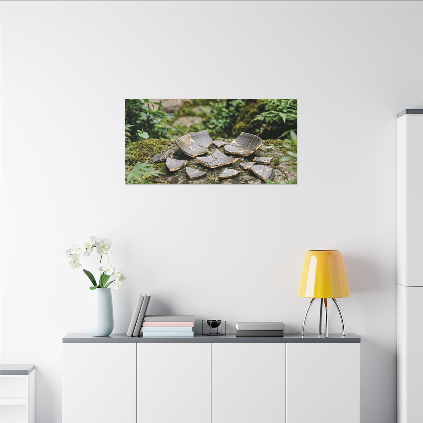 Summer Broken Pottery Gold Repair Canvas Art | Resilient Decor