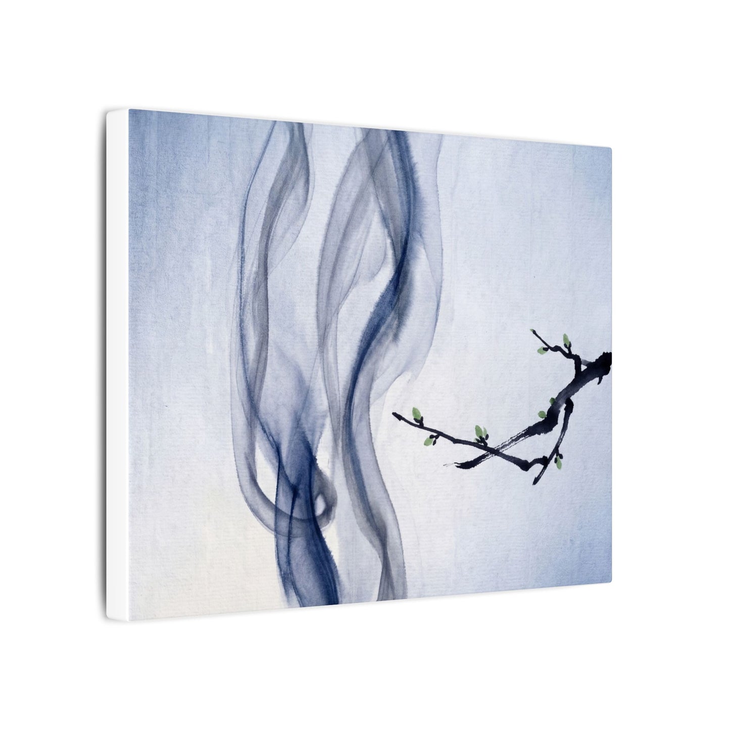 Incense Smoke Spring Canvas Art | Zen Tranquil Design