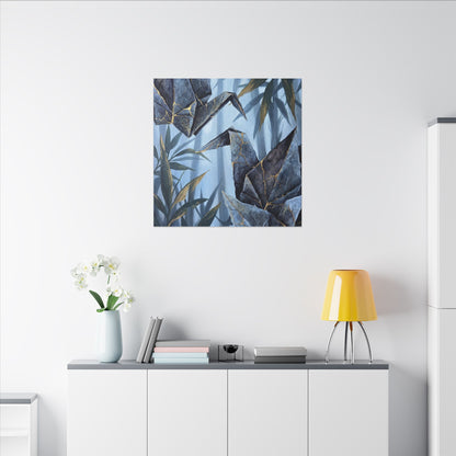 Paper Fold Canvas Art | Summer Kintsugi Crackle Gold Art