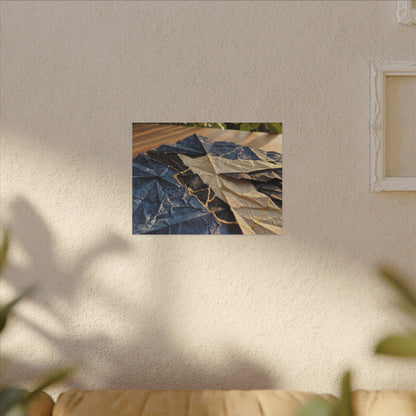 Golden Hour Paper Fold Canvas Art - Kintsugi Ma