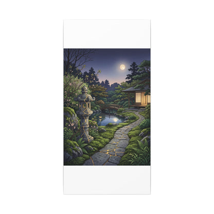 Spring Moonlit Garden Gold Vein Canvas Art | Resilient Decor