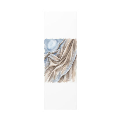 Silk Drape Winter Canvas Art | Japandi Cozy Design