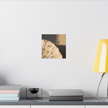 Paper Fold Gold Vein Canvas Art | Healing Kintsugi Art