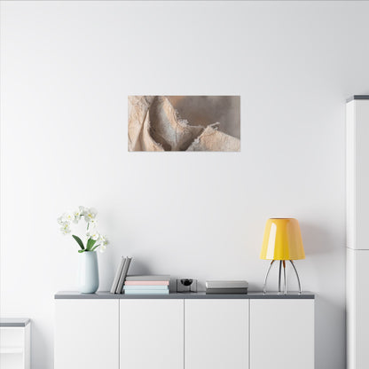 Japandi Paper Fold in Candlelight | Watercolor Canvas Art