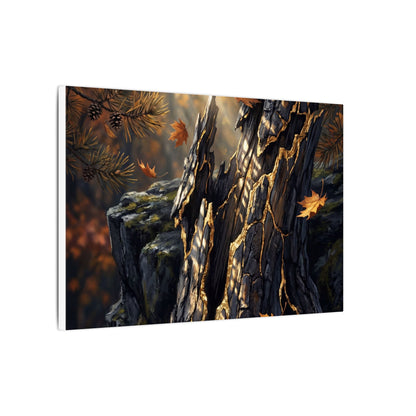 Pine Tree Autumn Canvas Art | Kintsugi Beautiful Design