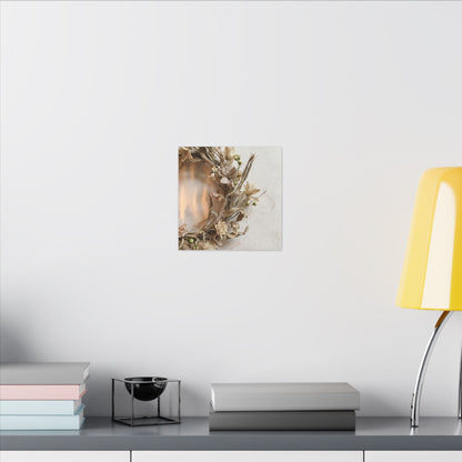 Dried Flowers Japanese Pattern Canvas Art | Neutral Japandi Art