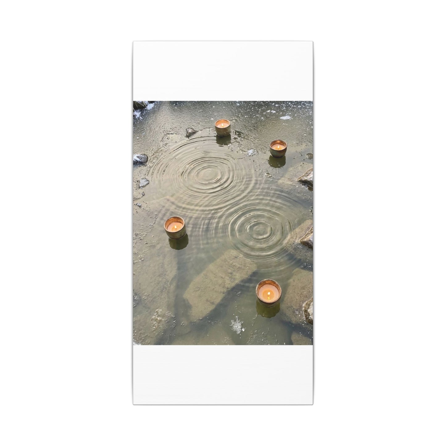 Water Ripple Canvas Art | Winter Japandi Japanese Pattern Art