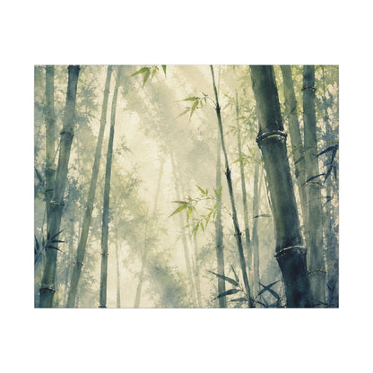 Bamboo Grove Spring Canvas Art | Zen Serene Design