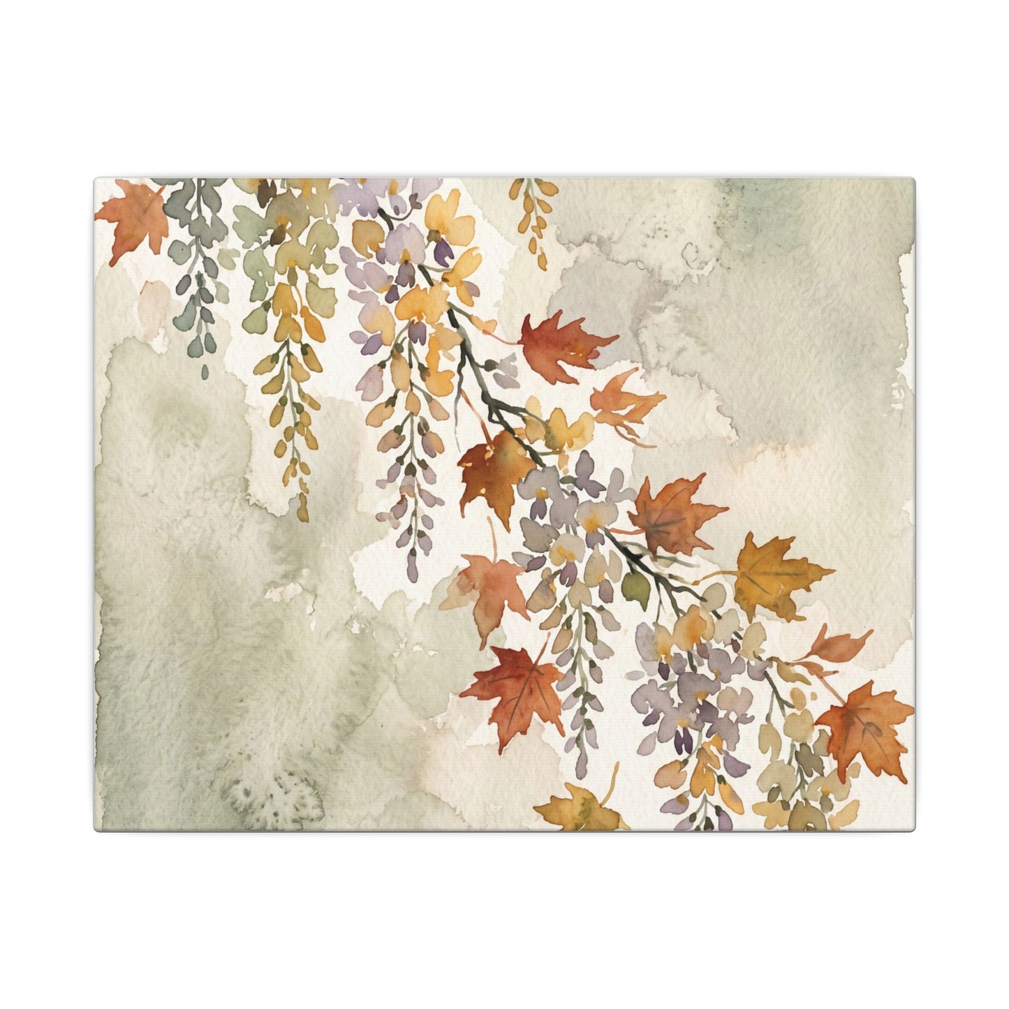 Ma Wisteria Canvas Art - Japandi Watercolor