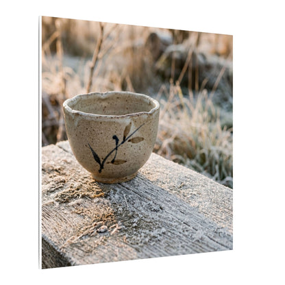 Golden Hour Ceramic Bowl Canvas Art - Japandi Ma