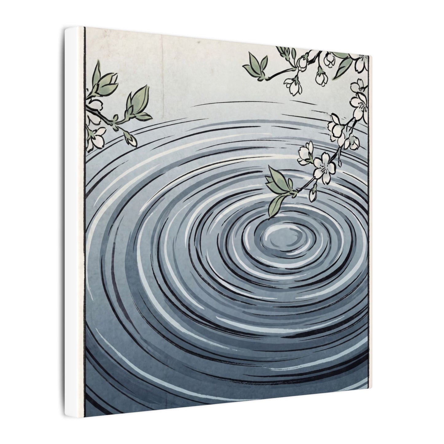 Calm Water Ripple Canvas Art - Ukiyo E Inspired Zen