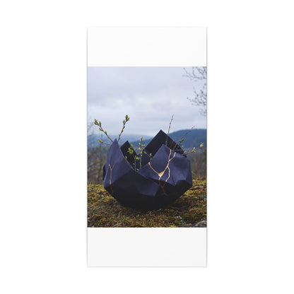 Paper Fold Canvas Art | Spring Kintsugi Gold Repair Art