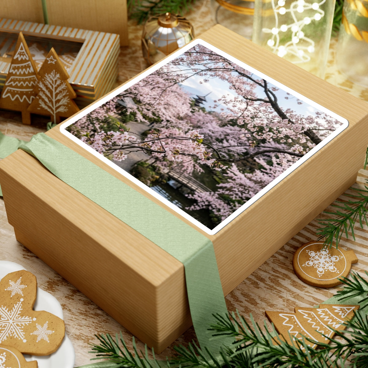 Elegant Ceramic Bowl Sticker - Watercolor Japandi Art Print