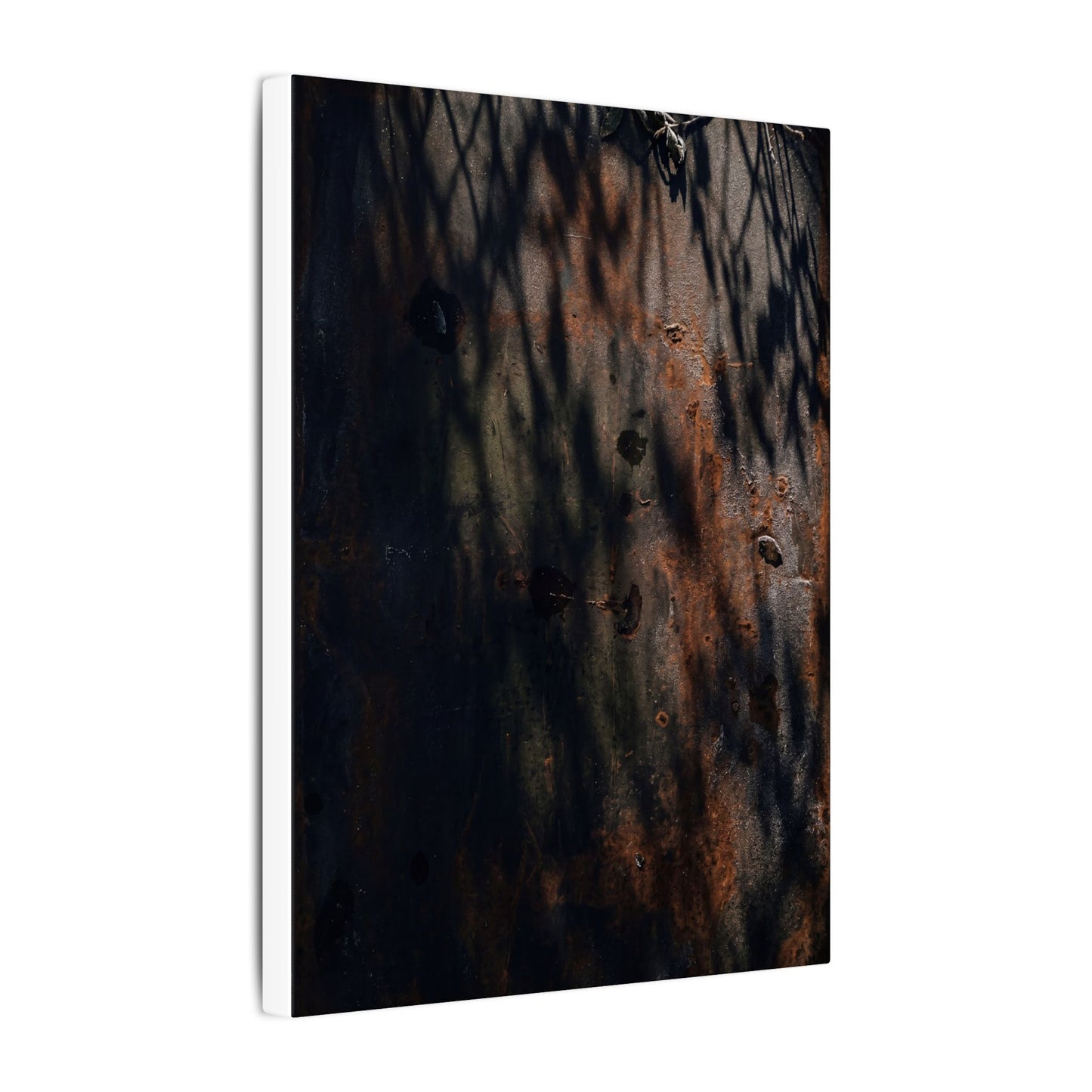 Rust Patina Shadow Zen Canvas Art | Luxurious Dark Japandi Art