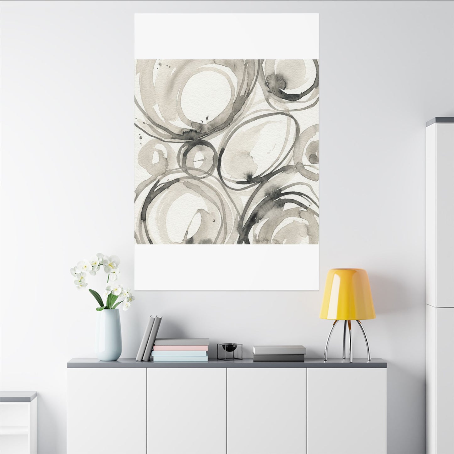 Handcrafted Feel Japandi Watercolor Canvas Art