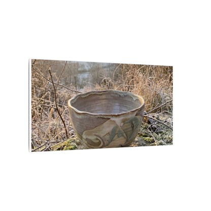 Golden Hour Ceramic Bowl Canvas Art - Japandi Shibui