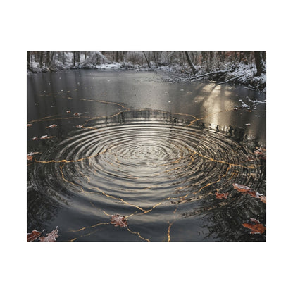 Water Ripple Broken Beauty Canvas Art | Artful Kintsugi Art