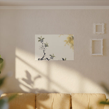 Kanso Cherry Blossom Canvas Art - Zen Sumi E