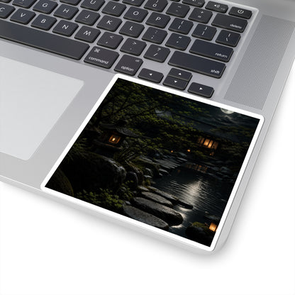 Spring Moonlit Garden Shadow Zen Sticker | Bold Decor
