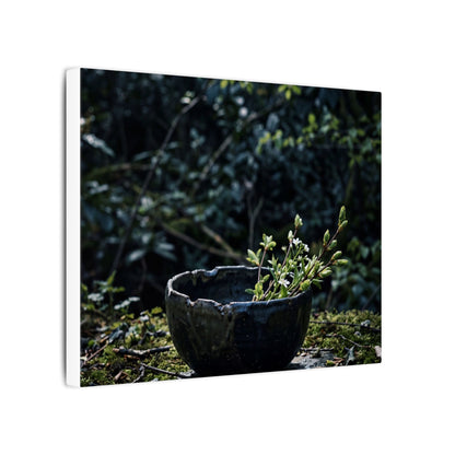 Dappled Ceramic Bowl Canvas Art - Dark Japandi Datsuzoku