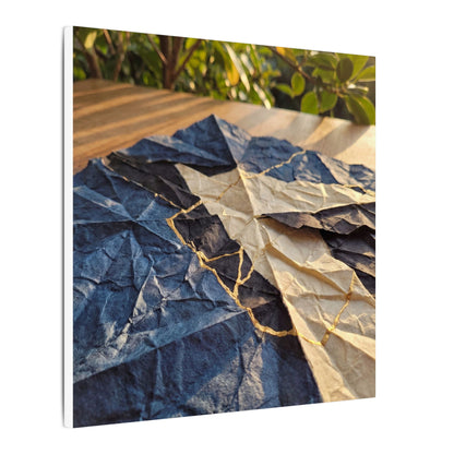 Golden Hour Paper Fold Canvas Art - Kintsugi Ma