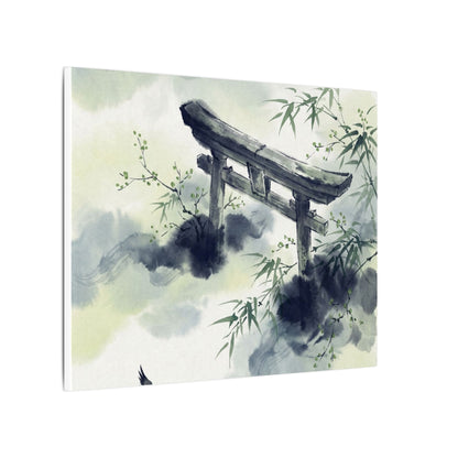 Torii Gate Sumi E Canvas Art | Serene Zen Art