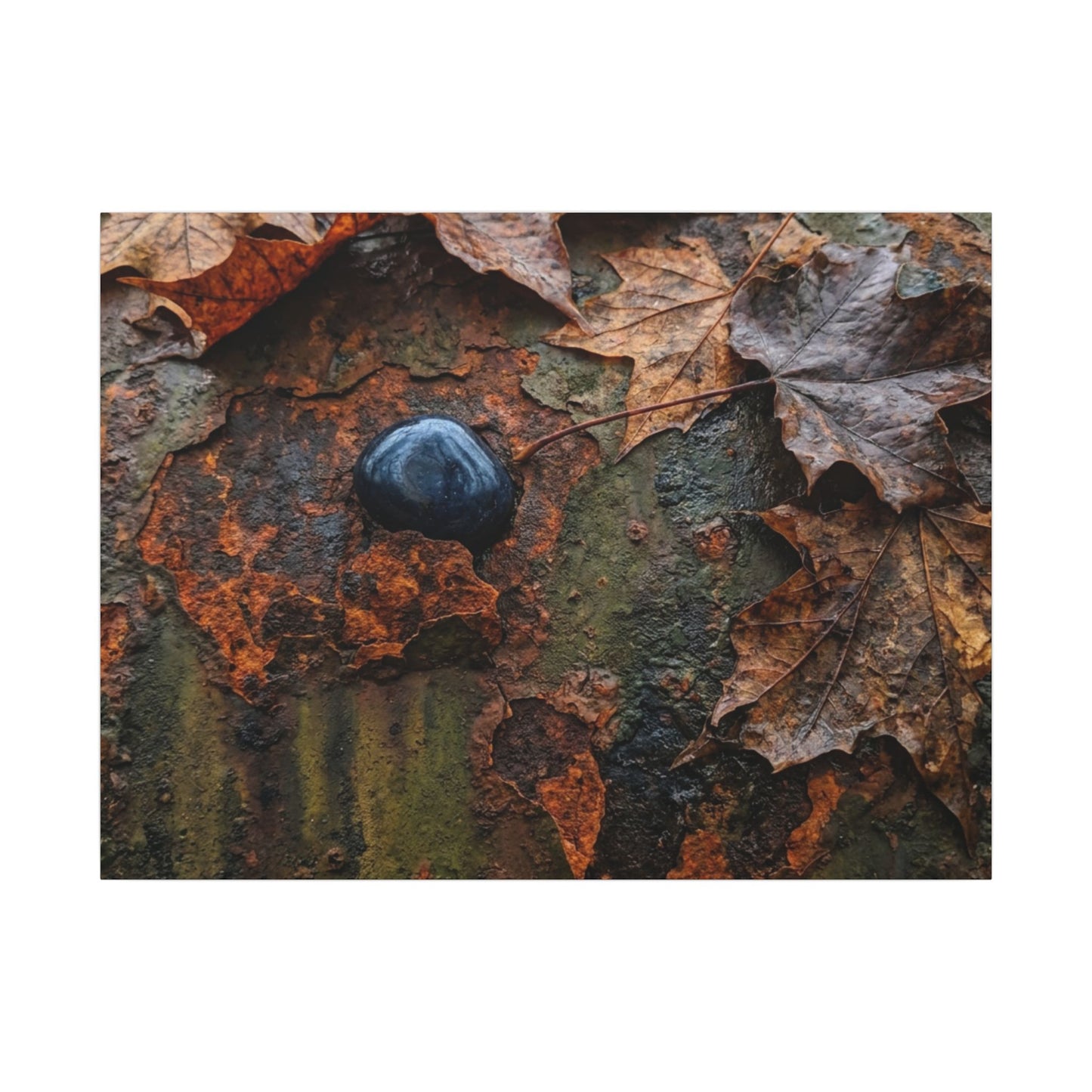 Datsuzoku Rust Patina Canvas Art - Dark Japandi Moody Minimal