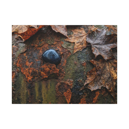 Datsuzoku Rust Patina Canvas Art - Dark Japandi Moody Minimal