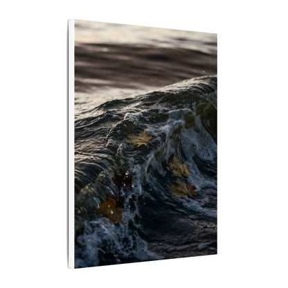 Dark Japandi Ocean Wave in Dawn | Moody Minimal Canvas Art
