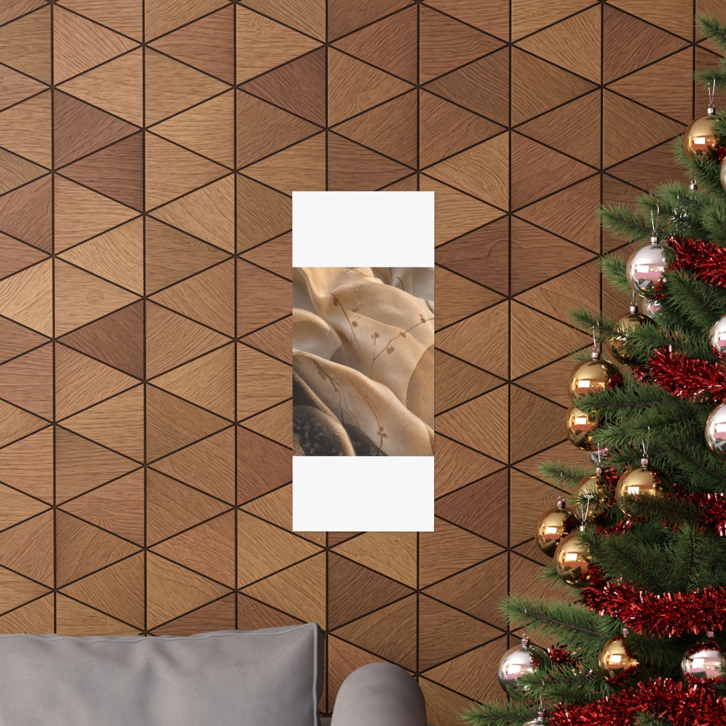 Silk Drape Winter Wall Art Print | Japandi Cozy Design