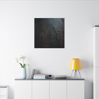 Rust Patina Moody Minimal Canvas Art | Moody Dark Japandi Art