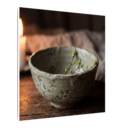 Ceramic Bowl Spring Canvas Art | Japandi Neutral Design