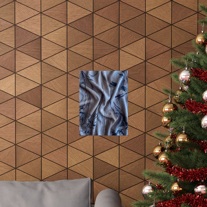 Silk Drape Wall Art Print | Winter Japandi Japanese Pattern Art