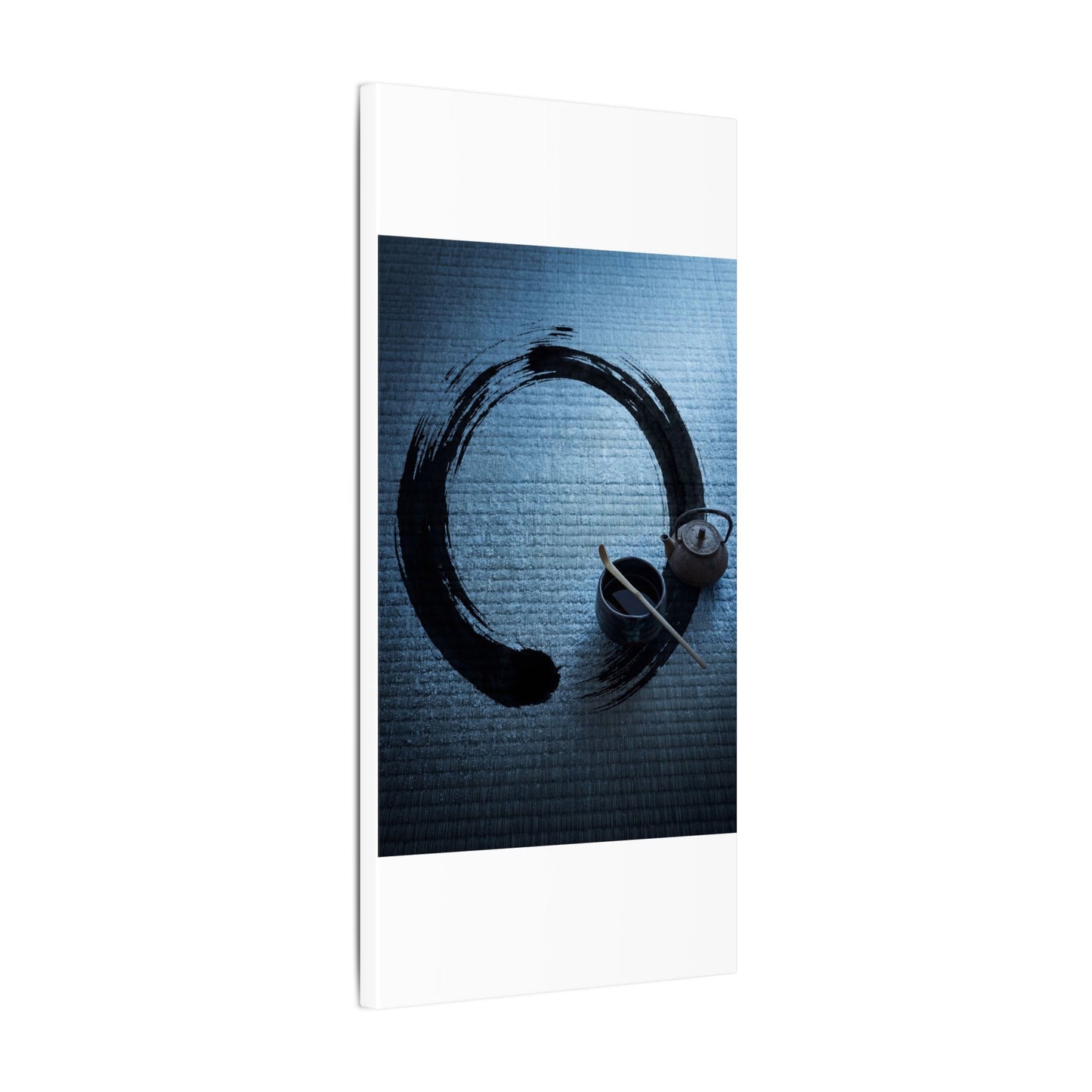 Winter Tea Ceremony Enso Canvas Art | Peaceful Decor