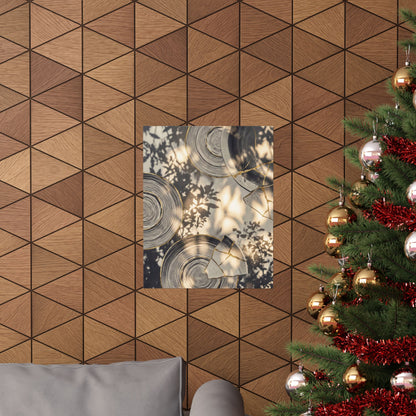 Water Ripple Wall Art Print | Summer Kintsugi Gold Vein Art