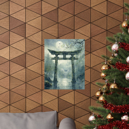Datsuzoku Torii Gate Wall Art Print - Japandi Watercolor