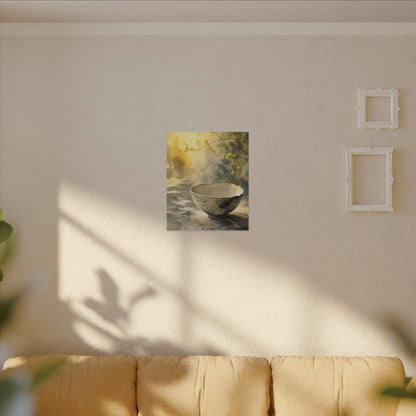 Cozy Ceramic Bowl Canvas Art - Watercolor Japandi