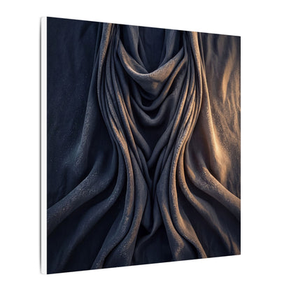 Moody Silk Drape Canvas Art - Shadow Zen Dark Japandi