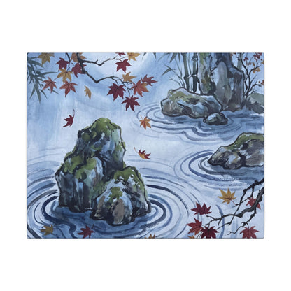 Rock Garden Autumn Canvas Art | Zen Tranquil Design Art Print