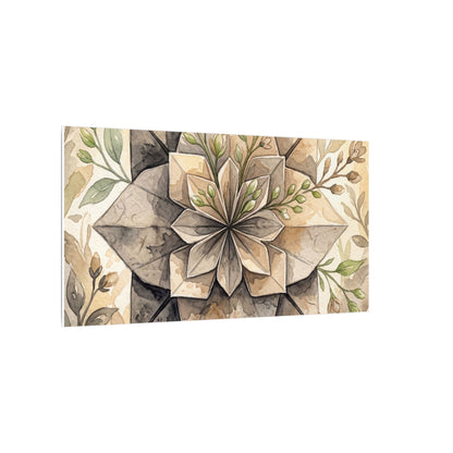 Warm Paper Fold Canvas Art - Watercolor Japandi
