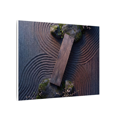 Spring Rock Garden Moody Minimal Canvas Art | Atmospheric Decor