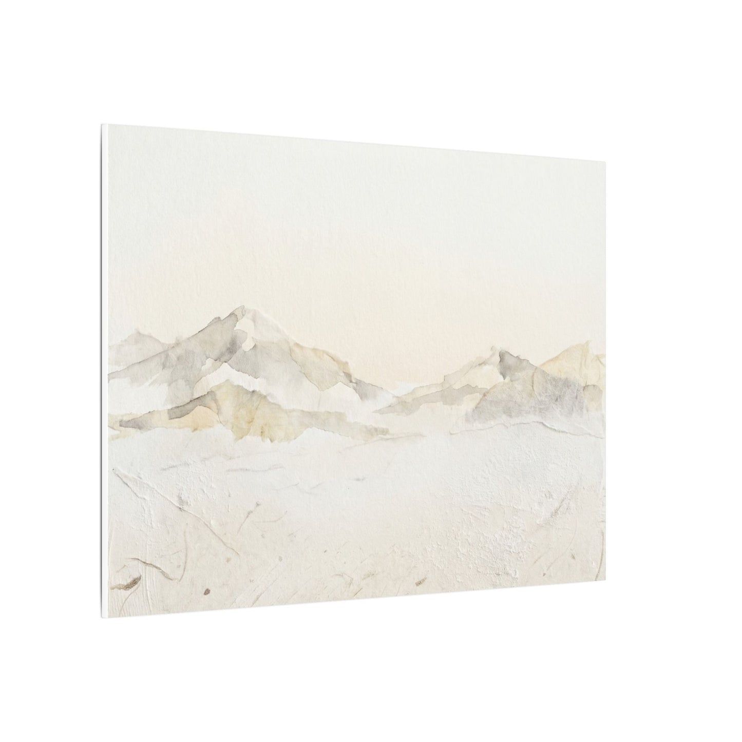 Mountain Mist Winter Canvas Art | Japandi Warm Design